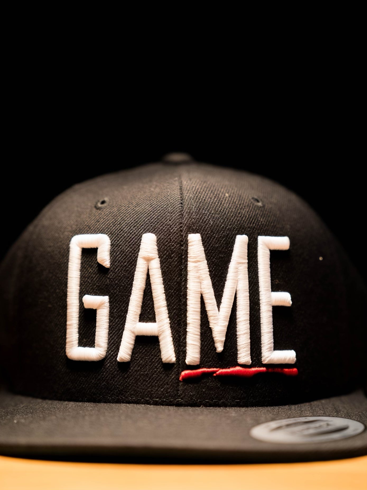 GAME Snapback Hat - Black